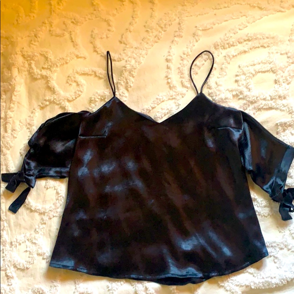 Silk Off- Shoulder Tank Top